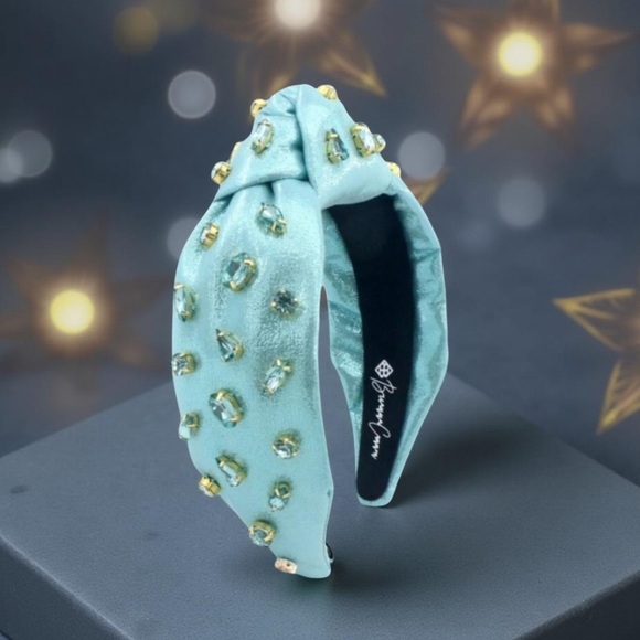 Brianna Cannon Headband Smaller Shimmer Headband with sewn crystals New - Picture 8 of 13